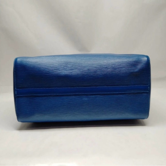 Louis Vuitton Epi 35 Speedy leather  Blue Tote - Picture 6 of 12